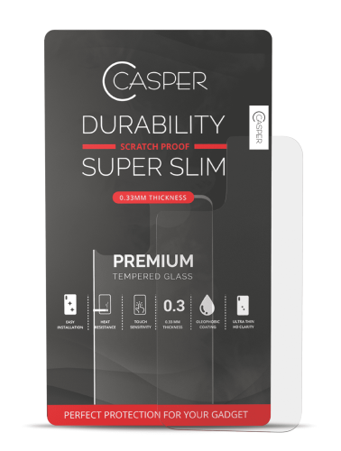 Casper Tempered Glass (Back Glass) Compatible For iPhone 12 Mini (Retail Pack) (Clear)