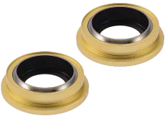 Back Camera Lens With Bracket & Bezel Compatible For iPhone 14 / 14 Plus (2 Piece Set) (Premium) (Yellow)