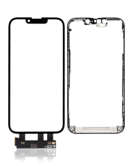 4 in 1 With Frame Included (Front Glass + OCA + Short Touch + OCA Pre-Installed) Compatible For iPhone 13 Pro (OCA Master)