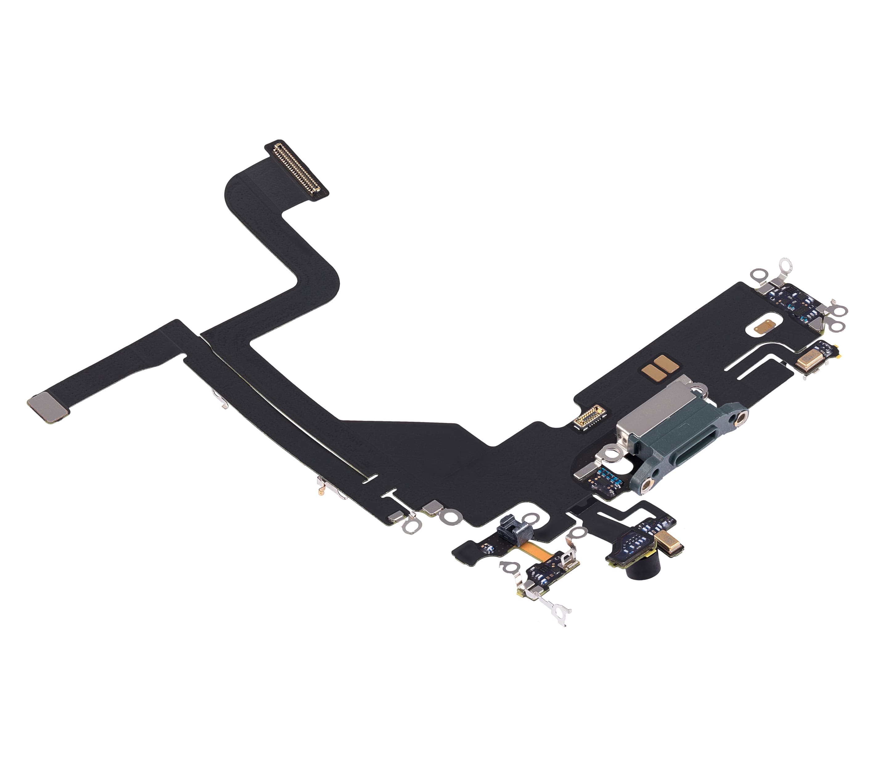 Charging Port Flex Cable Compatible For iPhone 13 Pro (Used OEM Pull) (Alpine Green)