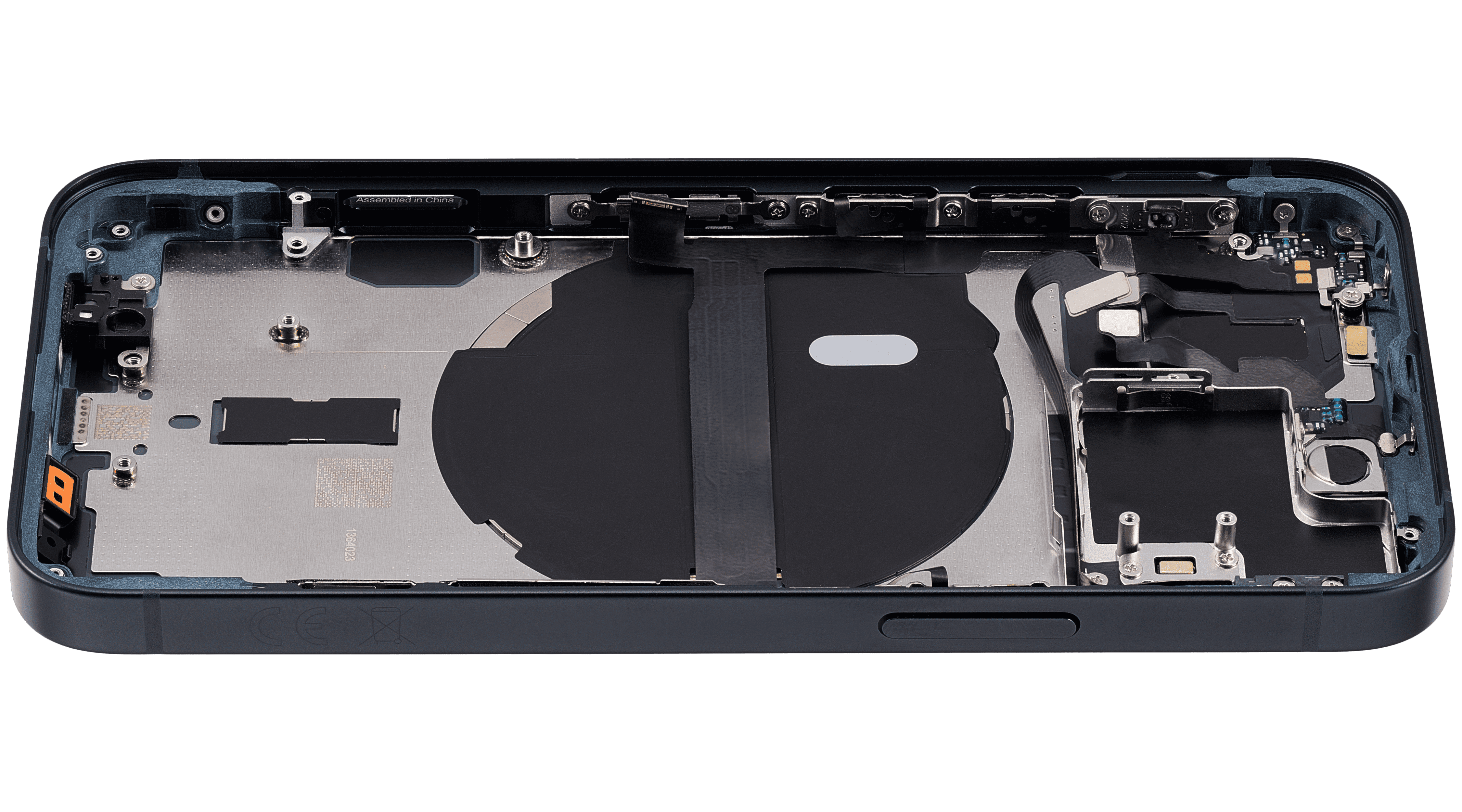 Back Housing W/ Small Components Pre-Installed Compatible For iPhone 13 Mini (International Version) (Used OEM Pull: Grade C) (Midnight)