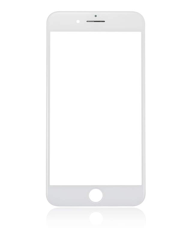 3 in 1 (Front Glass + Frame + OCA Pre-Installed) Compatible For iPhone 8 Plus (White) (2 Pack) (OCA Master)