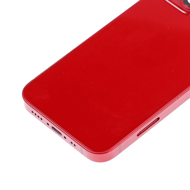 Back Housing W/ Small Components Pre-Installed Compatible For iPhone 13 Mini (International Version) (Used OEM Pull: Grade C) (Red)