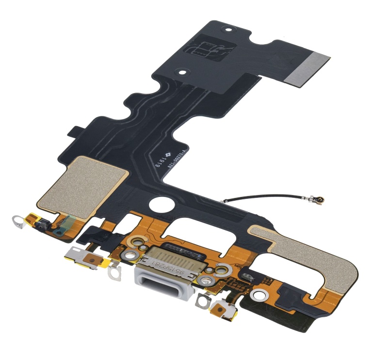 Charging Port Flex Cable Compatible For iPhone 7 (Premium) (Silver)