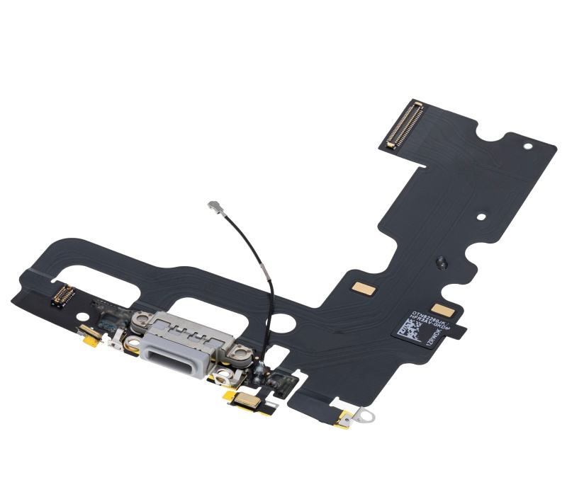 Charging Port Flex Cable Compatible For iPhone 7 (Premium) (Silver)