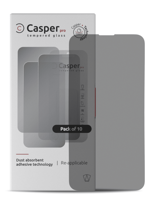 Casper Pro Tempered Glass Compatible For iPhone 13 Pro Max / 14 Plus (10 Pack) (Privacy)