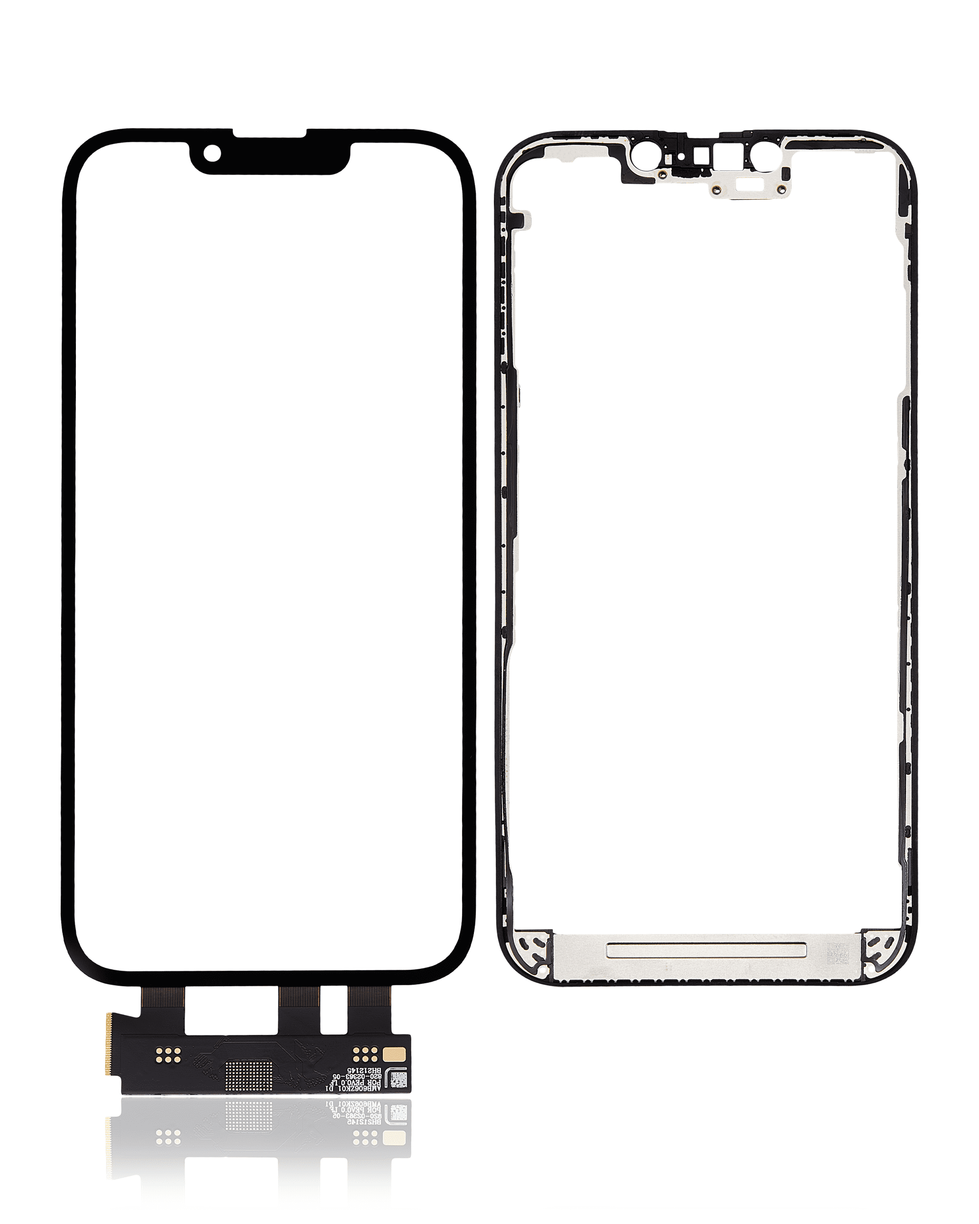 4 in 1 With Frame Included (Front Glass + OCA + Short Touch + OCA Pre-Installed) Compatible For iPhone 13 Pro (OCA Master)