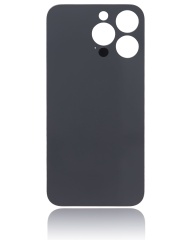 Back Glass With 3M Adhesive Compatible For iPhone 13 Pro (No Logo / Large Camera Hole) (Graphite)