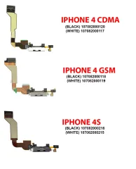 Charging Port Cable Compatible For iPhone 4S (White)