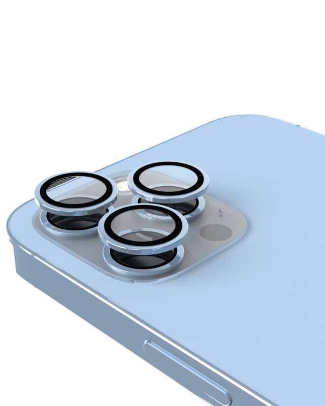 Casper Camera Lens Protector Compatible For iPhone 13 Pro / 13 Pro Max (Blue) (Clear)