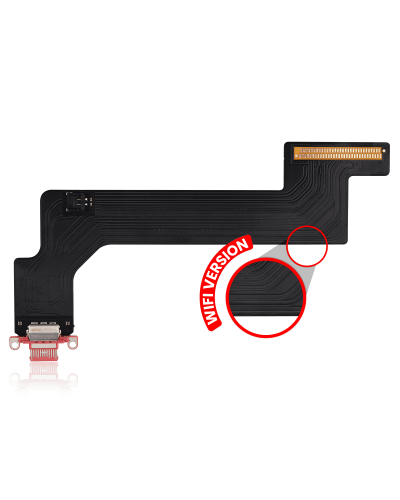 Charging Port Flex Cable Compatible For iPad 10 (2022) (WiFi Version) (Aftermarket Plus) (Pink)