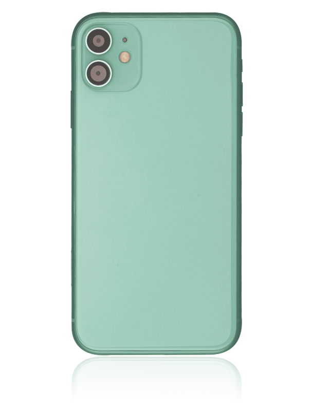 Back Housing W/ Small Components Pre-Installed Compatible For iPhone 11 (Used OEM Pull: Grade A) (Green)