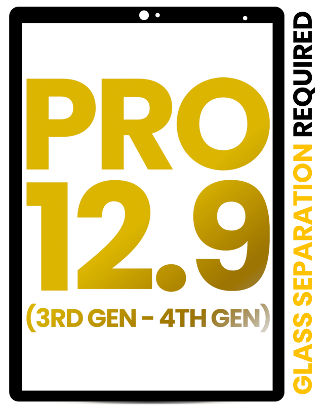 Front Glass Compatible For iPad Pro 12.9" 3rd Gen (2018) / 4th Gen (2020) (All Colors) (Glass Separation Required)