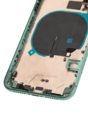 Back Housing W/ Small Components Pre-Installed Compatible For iPhone 11 (Used OEM Pull: Grade A) (Green)