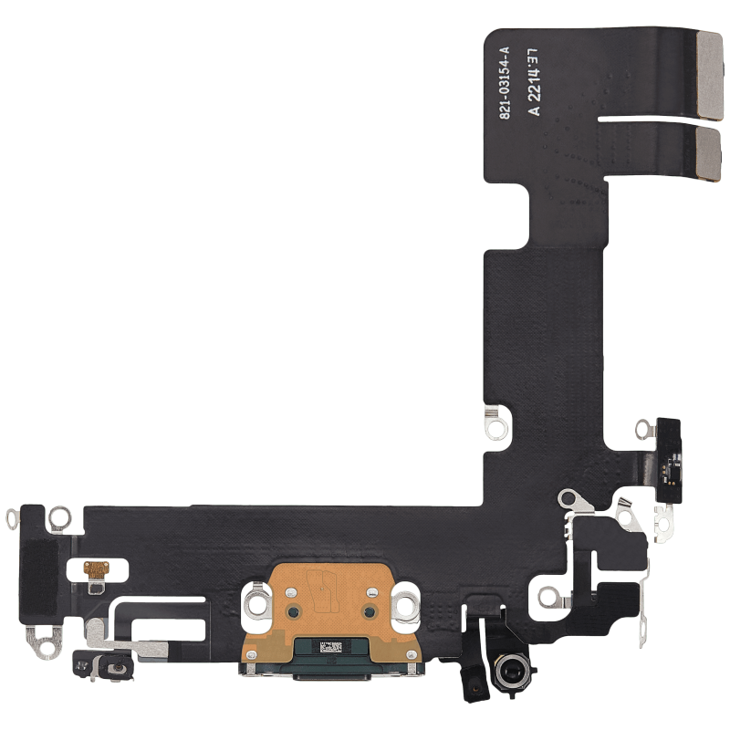 Charging Port Flex Cable Compatible For iPhone 13 (Used OEM Pull) (Green)