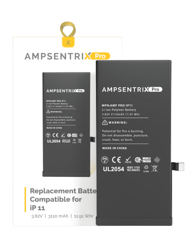 Replacement Battery Compatible For iPhone 11 (AmpSentrix Pro)