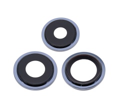 Back Camera Lens With Bracket & Bezel Compatible For iPhone 13 Pro / 13 Pro Max (Aftermarket Plus) (Sierra Blue)