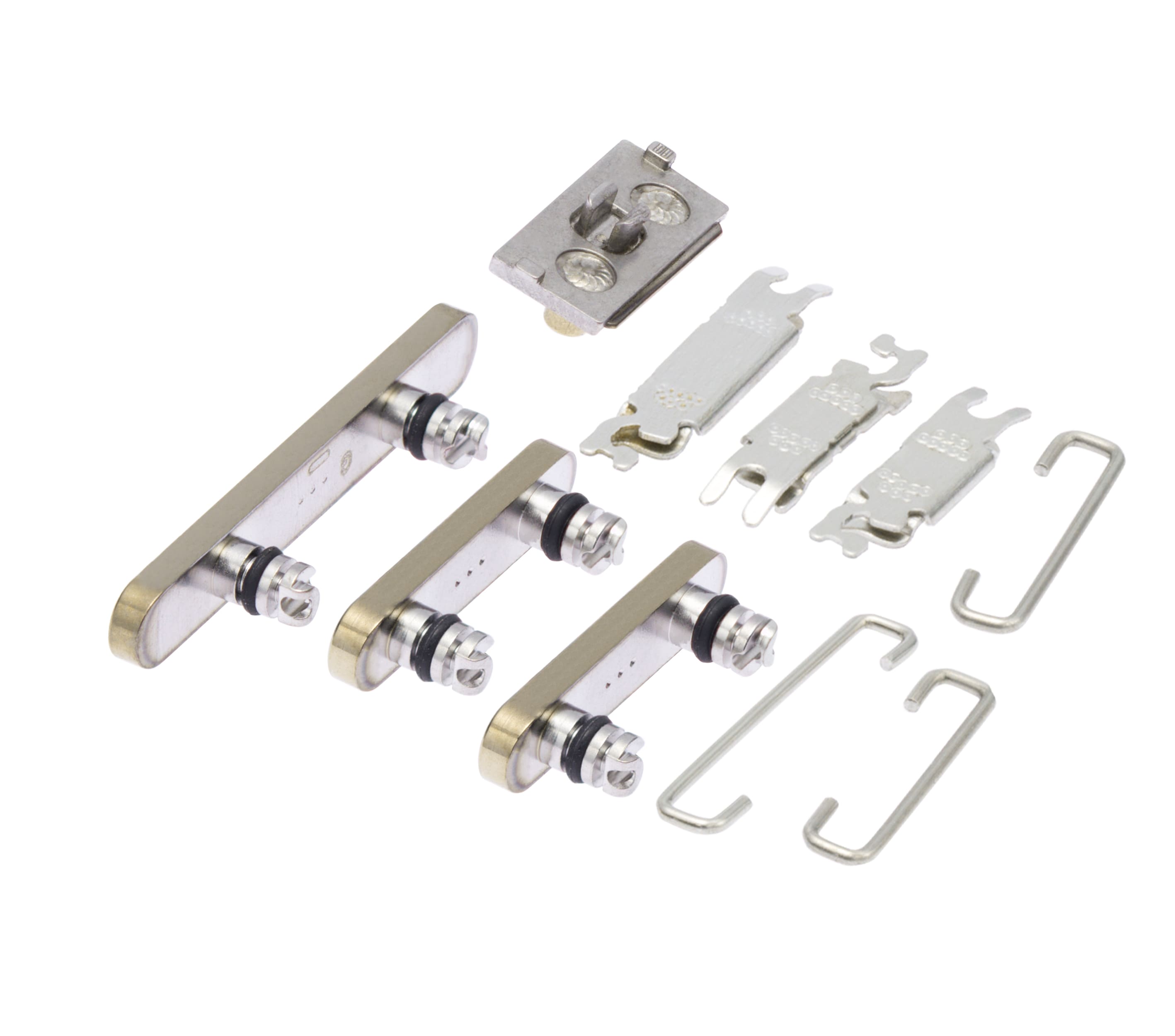 Hard Buttons (Power / Volume / Switch) Compatible For iPhone 13 Pro / 13 Pro Max (Gold)