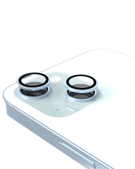 Casper Camera Lens Protector Compatible For iPhone 15 / 15 Plus (blue) (Clear)