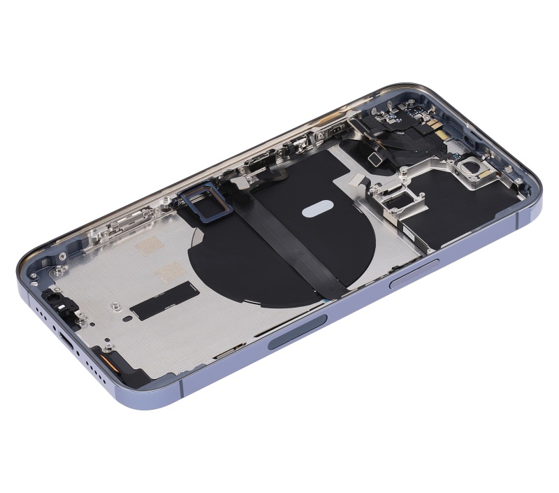 Back Housing W/ Small Components Pre-Installed Compatible For iPhone 13 Pro (US Version) (No Logo) (Aftermarket Plus) (Sierra Blue)