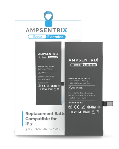 Extended Capacity Replacement Battery Compatible For iPhone 7 (AmpSentrix Basic Extended)