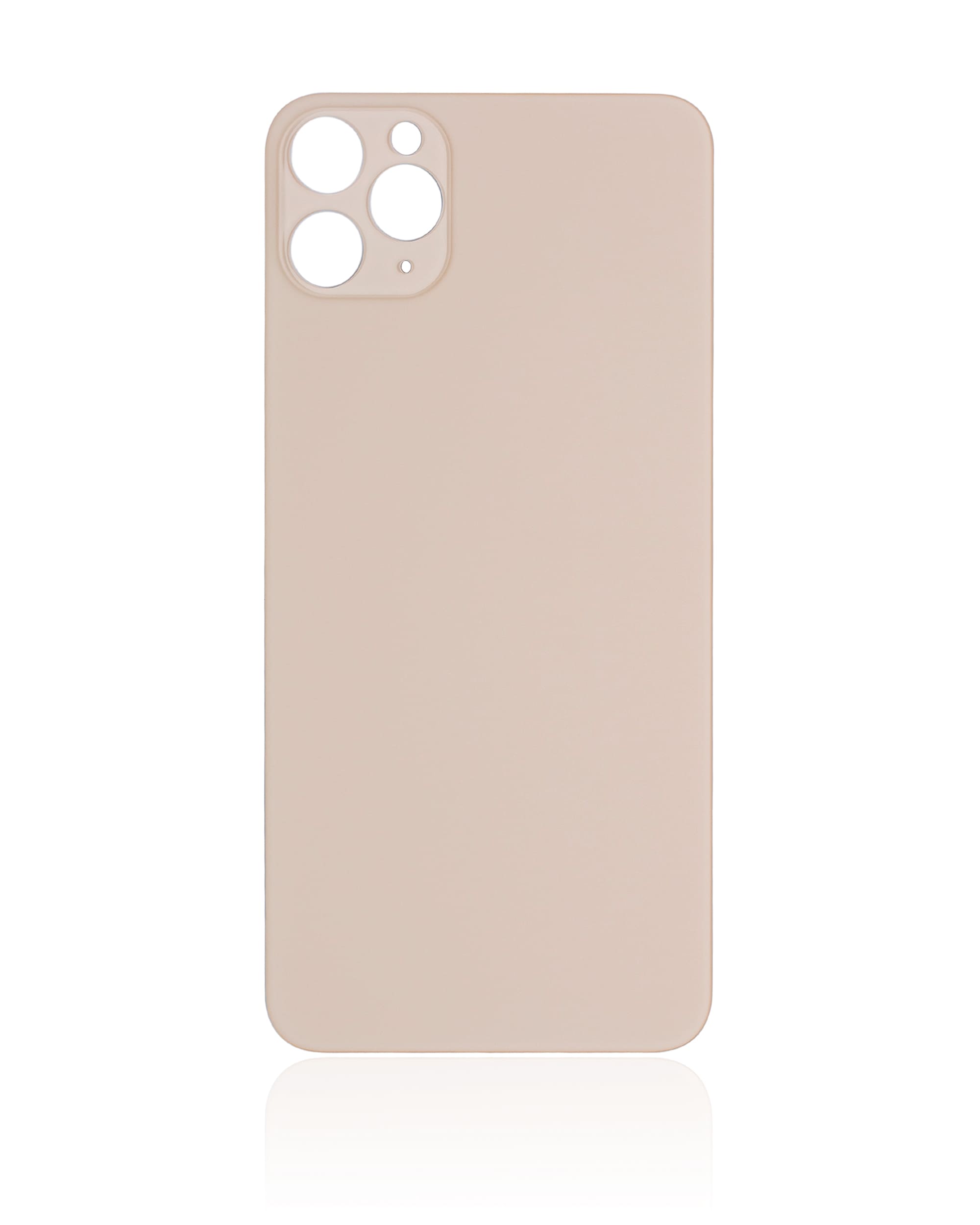 Back Glass With 3M Adhesive Compatible For iPhone 11 Pro Max (No Logo / Large Camera Hole) (Gold)