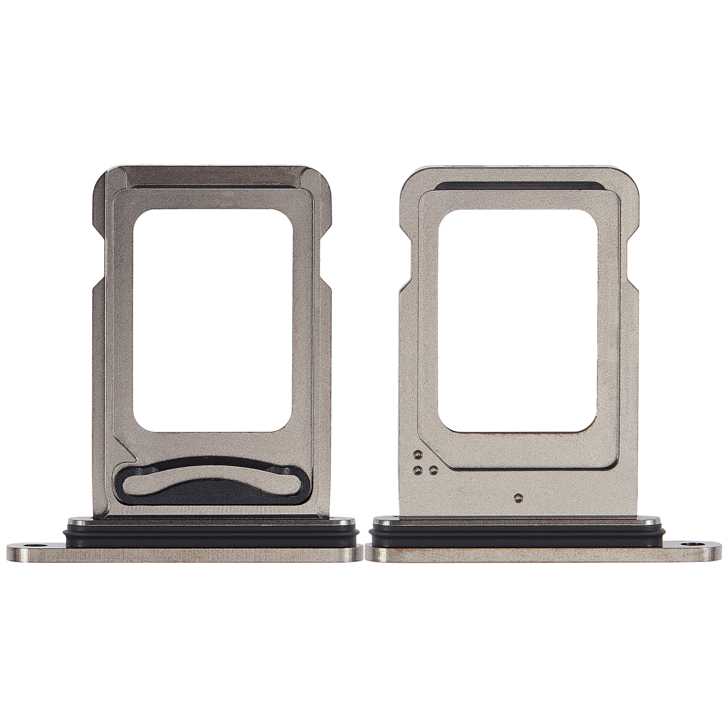 Dual Sim Card Tray Compatible For iPhone 15 Pro / 15 Pro Max (Black Titanium)