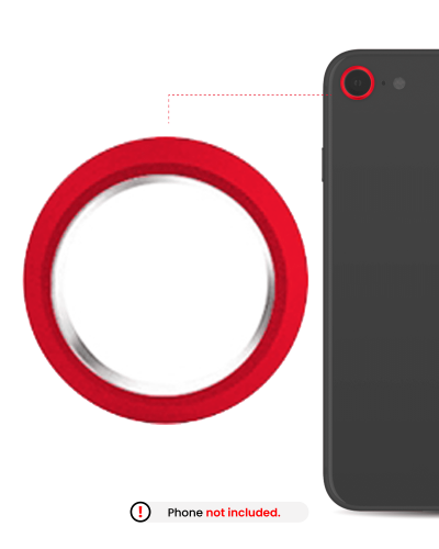 Back Camera Bezel Ring Only Compatible For iPhone 8 (Red) (10 Pack)