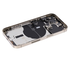 Back Housing W/ Small Pre-Installed Compatible For iPhone 14 Pro (U.S Version) (Used OEM Pull: Grade A) (Gold)