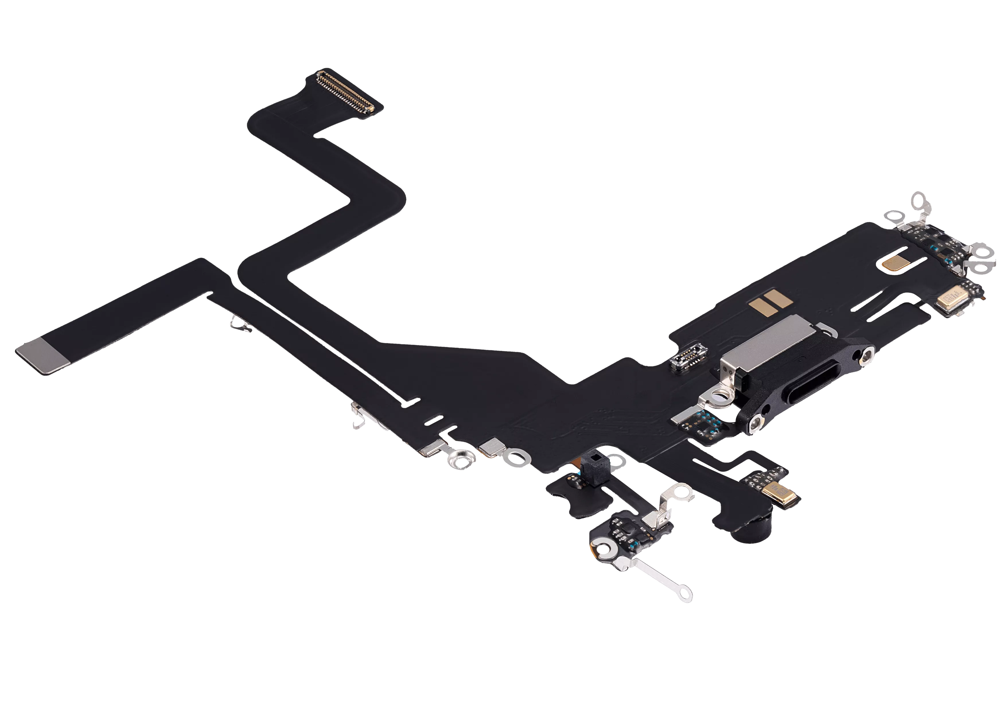 Charging Port Flex Cable Compatible For iPhone 14 Pro (Aftermarket Plus) (Space Black)
