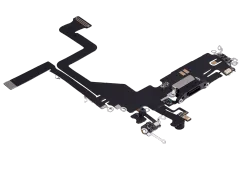Charging Port Flex Cable Compatible For iPhone 14 Pro (Aftermarket Plus) (Space Black)