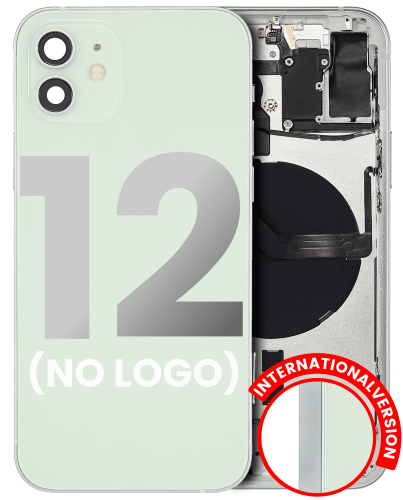 Back Housing W/ Small Components Pre-Installed Compatible For iPhone 12 (No Logo) (Aftermarket Plus) (International Version) (Green)