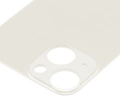 Back Glass With 3M Adhesive Compatible For iPhone 13 Mini (No Logo / Large Camera Hole) (Starlight)