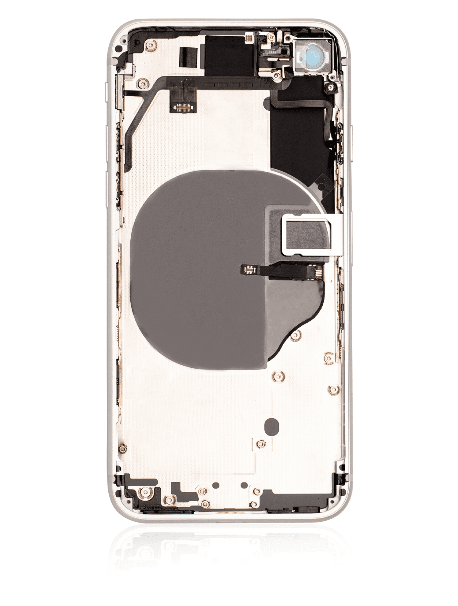 Back Housing W/ Small Components Pre-Installed Compatible For iPhone 8 (Used OEM Pull: Grade A) (Silver)