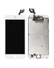 LCD Assembly With Steel Plate Compatible For iPhone 6S Plus (Aftermarket) (White)