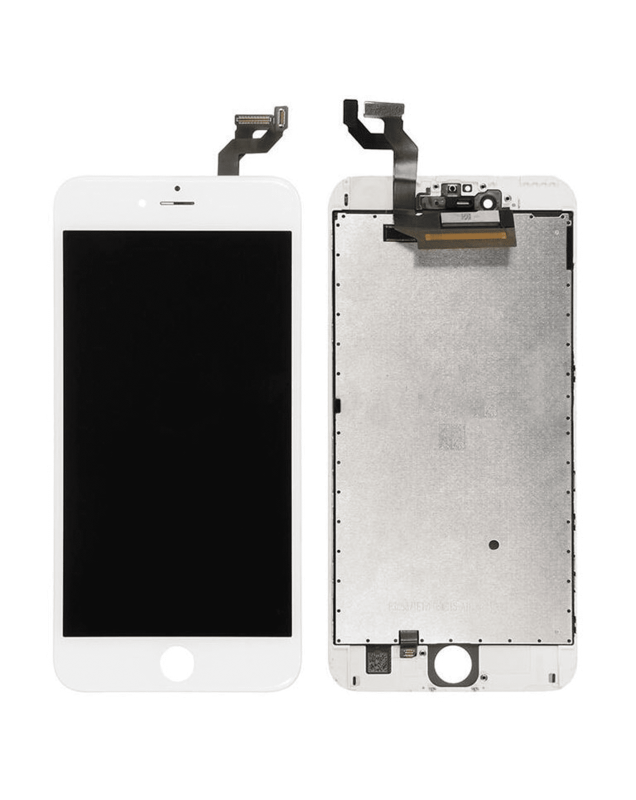 LCD Assembly With Steel Plate Compatible For iPhone 6S Plus (Aftermarket) (White)