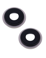 Back Camera Lens With Bracket & Bezel Compatible For iPhone 13 / 13 Mini (Aftermarket Plus) (Starlight)