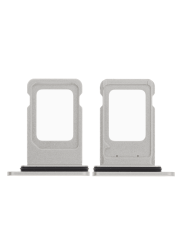 Single Sim Card Tray Compatible For iPhone 11 (White)