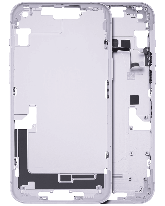 Mid-Frame Housing With Power And Volume Button Compatible For iPhone 14 Plus (US Version) (Used OEM Pull: Grade C) (Purple)