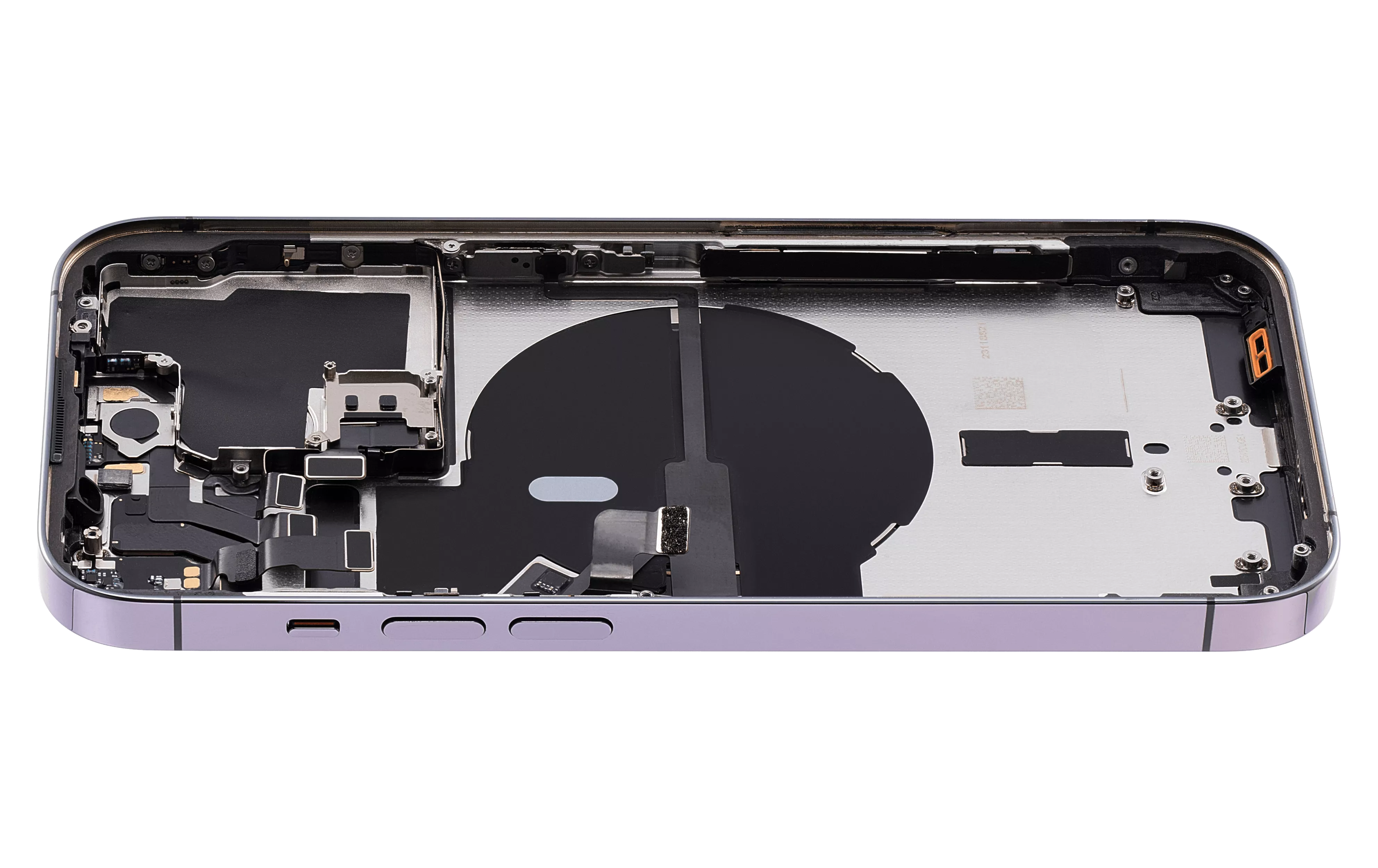 Back Housing W/ Small Pre-Installed Compatible For iPhone 14 Pro (U.S Version) (Used OEM Pull: Grade B) (Deep Purple)
