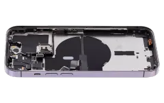 Back Housing W/ Small Pre-Installed Compatible For iPhone 14 Pro (U.S Version) (Used OEM Pull: Grade B) (Deep Purple)