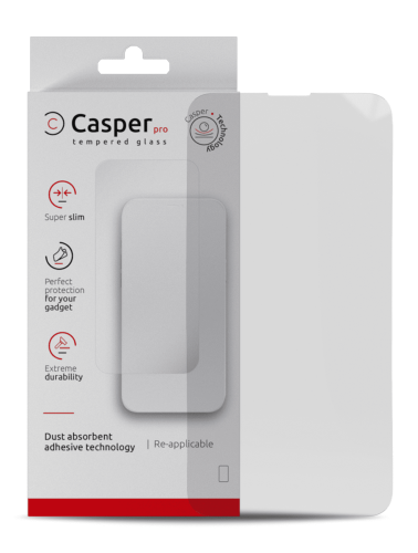Casper Pro Tempered Glass Compatible For iPhone 13 / 13 Pro / 14 (Retail Pack) (Clear)