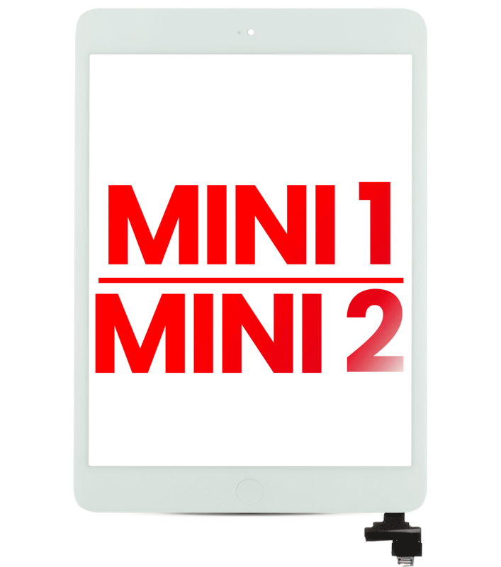Digitizer With IC Chip & Home Button Pre-Installed Compatible For iPad Mini 1 / iPad Mini 2 (Aftermarket Plus) (White)