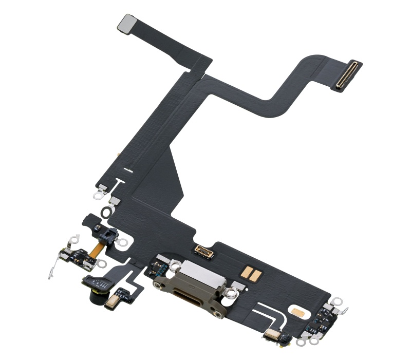 Charging Port Flex Cable Compatible For iPhone 13 Pro (Premium) (Gold)
