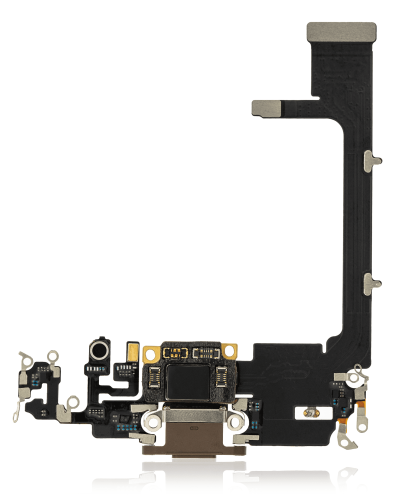 Charging Port Flex Cable With Board Compatible For iPhone 11 Pro (PART # 821-02140-06) (Aftermarket Plus) (Gold)