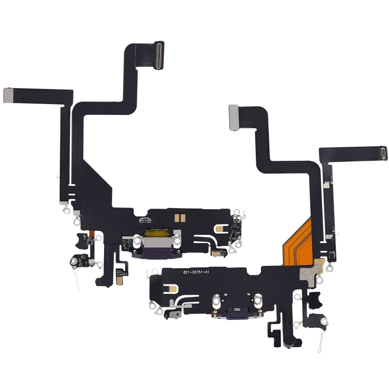 Charging Port Flex Cable Compatible For iPhone 14 Pro (Aftermarket Plus) (Deep Purple)