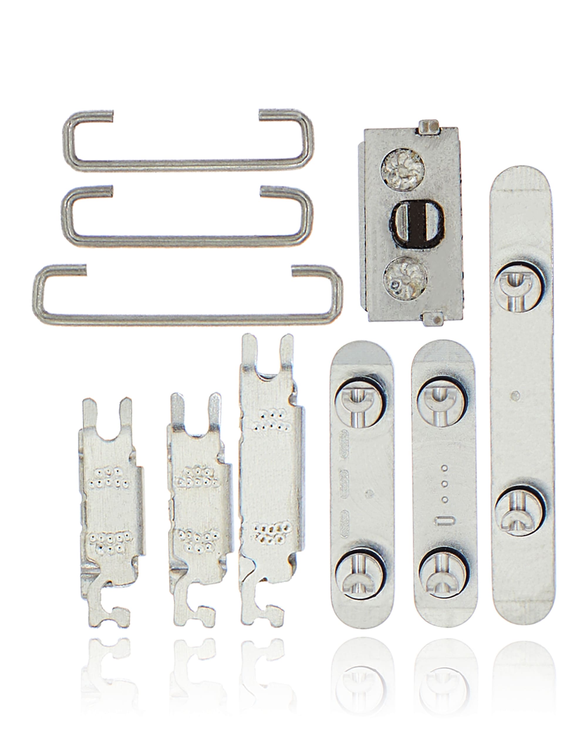 Hard Buttons (Power / Volume / Switch) Compatible For iPhone 13 Pro / 13 Pro Max (Silver)