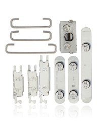 Hard Buttons (Power / Volume / Switch) Compatible For iPhone 13 Pro / 13 Pro Max (Silver)