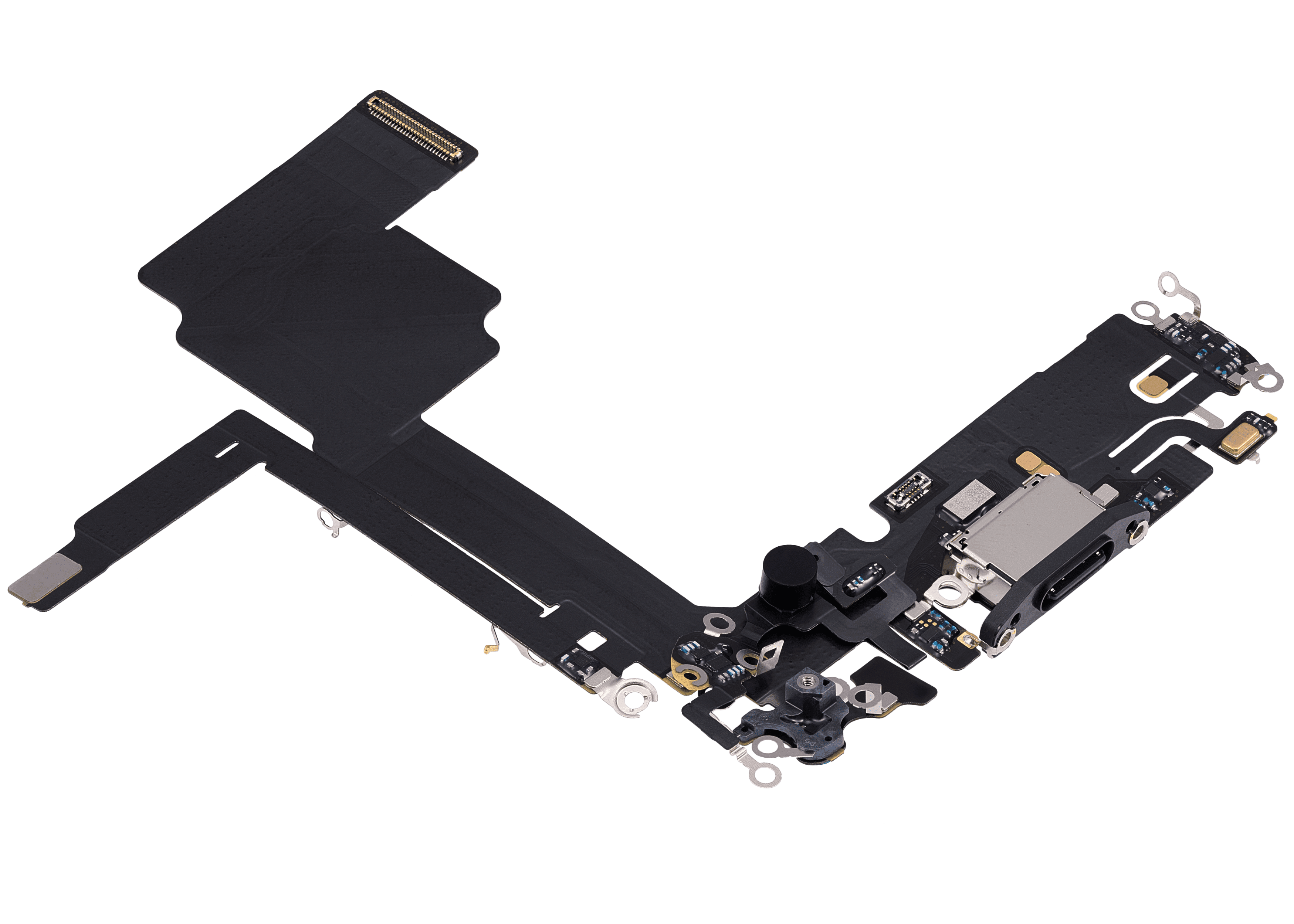 Charging Port Flex Cable Compatible For iPhone 15 Pro (Premium) (Black Titanium)