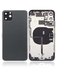 Back Housing W/ Small Components Pre-Installed Compatible For iPhone 11 Pro Max (No Logo) (Aftermarket Plus) (Space Gray)